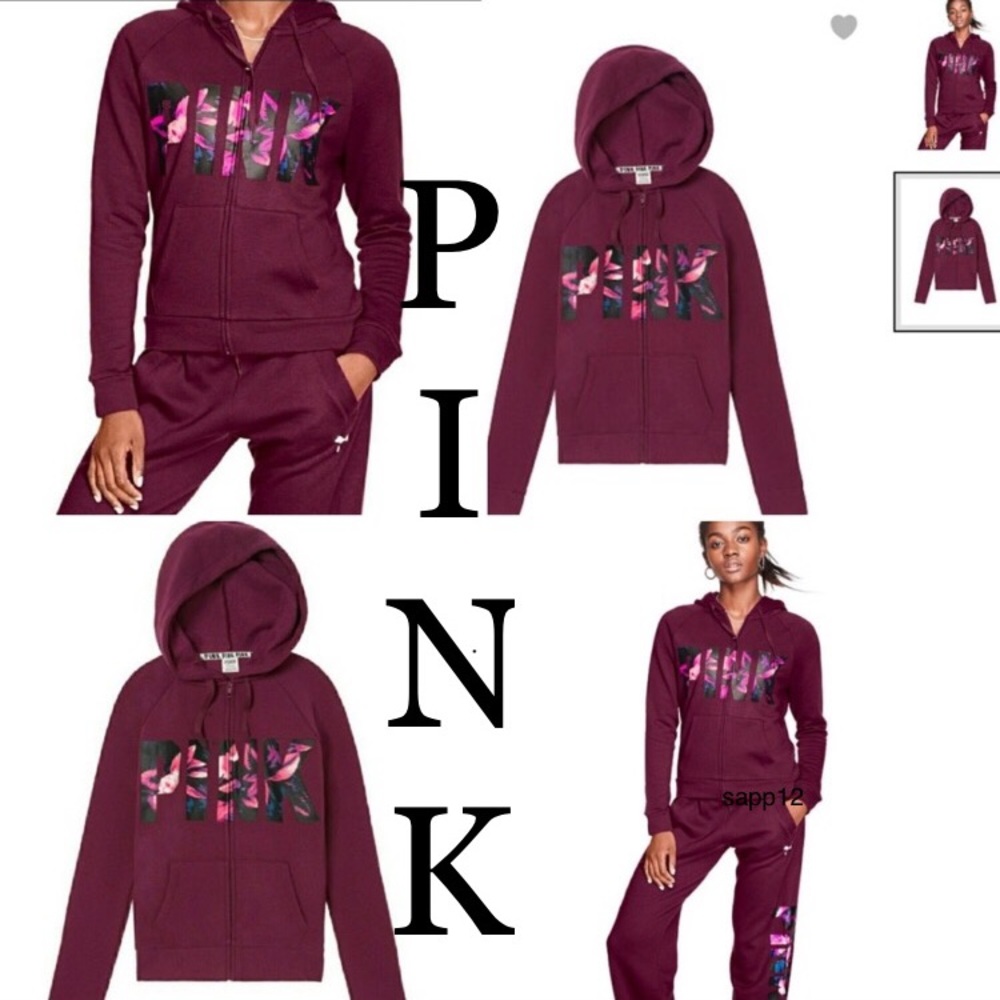 🆕 PINK VS🌺 FULL ZIP UP HOODIE JACKET